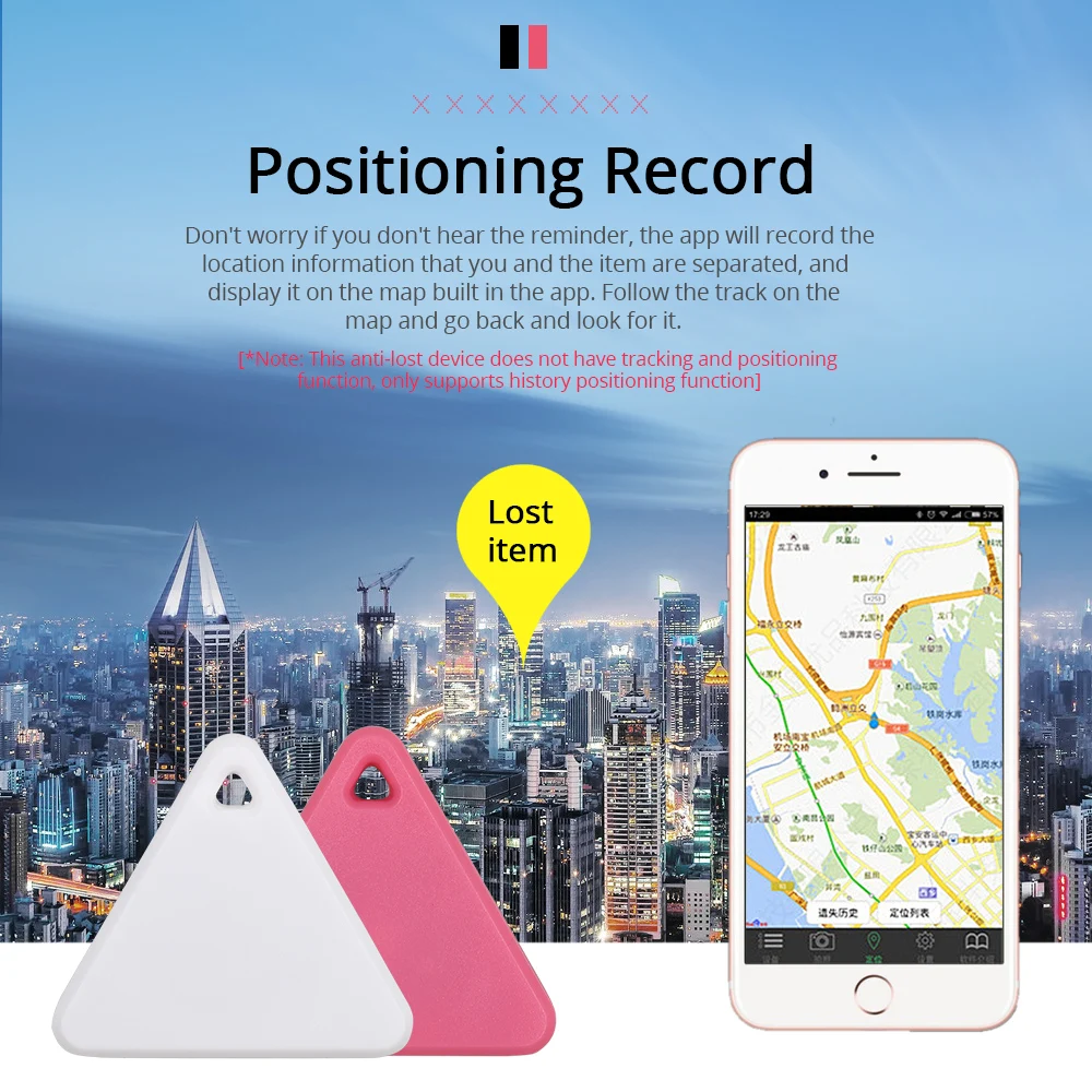 TISHRIC Wireless Bluetooth Key Finder/tags/search/tracker Anti lost keychain smart mini gps locator keys itag keyfinder dog kids |