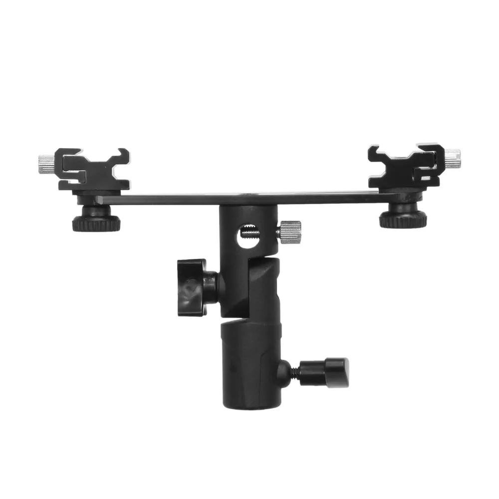 

Selens M11-081 Двойной Горячий башмак Speedlite держатель зонта Поворотный Светильник Подставка Кронштейн все металлические горячий башмак