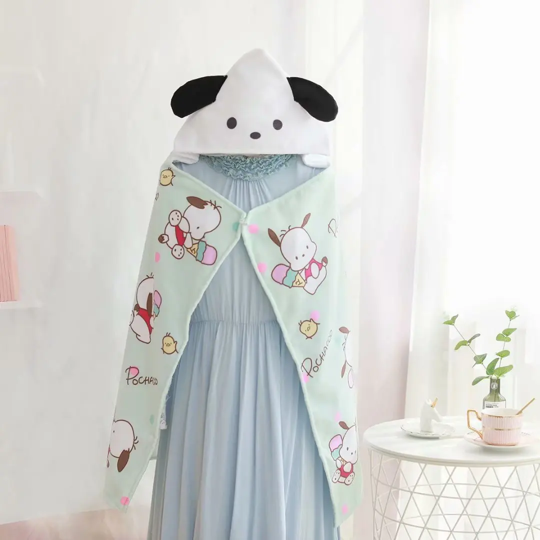 Мультфильм Sanrio, Hello Kitty с рисунками из мультфильма «My Melody Cinnamoroll pompurin Little Twin Stars детское банное полотенце халат пляжный халат летняя Одеяло