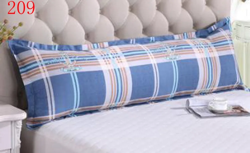 Plaid Home 1 Cotton Double Pillowcases Long Pillow Case Sack 45x120cm 45x150cm Cover Pillowslip Bedding Pillowcase | Дом и сад