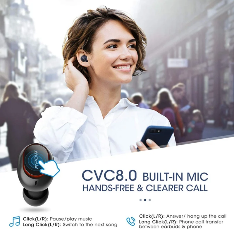 Mpow оригинальные IPX7 водонепроницаемые T5/M5 TWS Bluetooth наушники Беспроводные Наушники