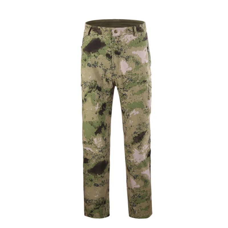 Зимняя одежда с ворсом материал Soft Shell Shark Skin мужские брюки тактические военные