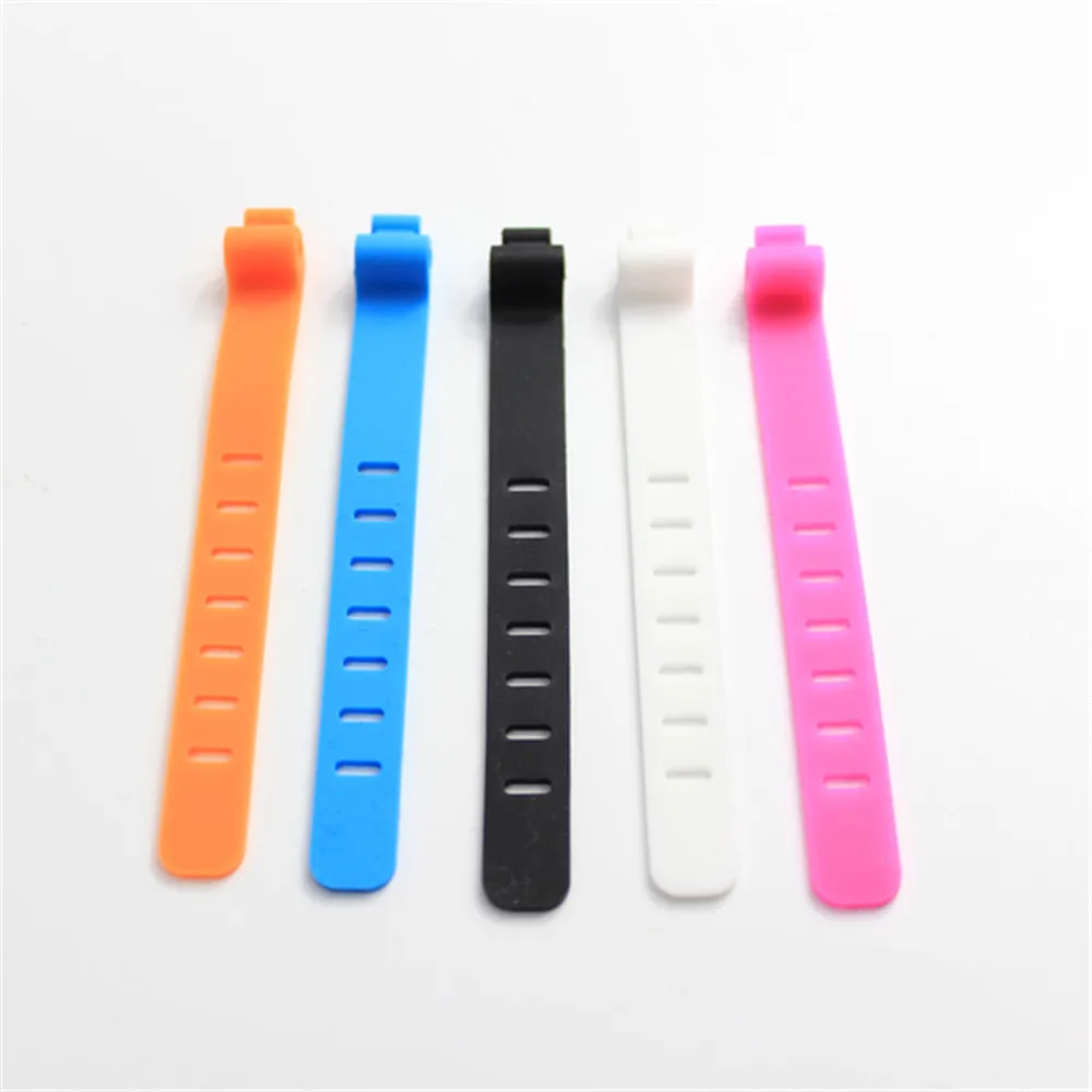 10pcs Silicone Cable Winder Organizer Wire Wrapped Cord Earphone Desk Storage Line Holder Office Set Accessories | Канцтовары для