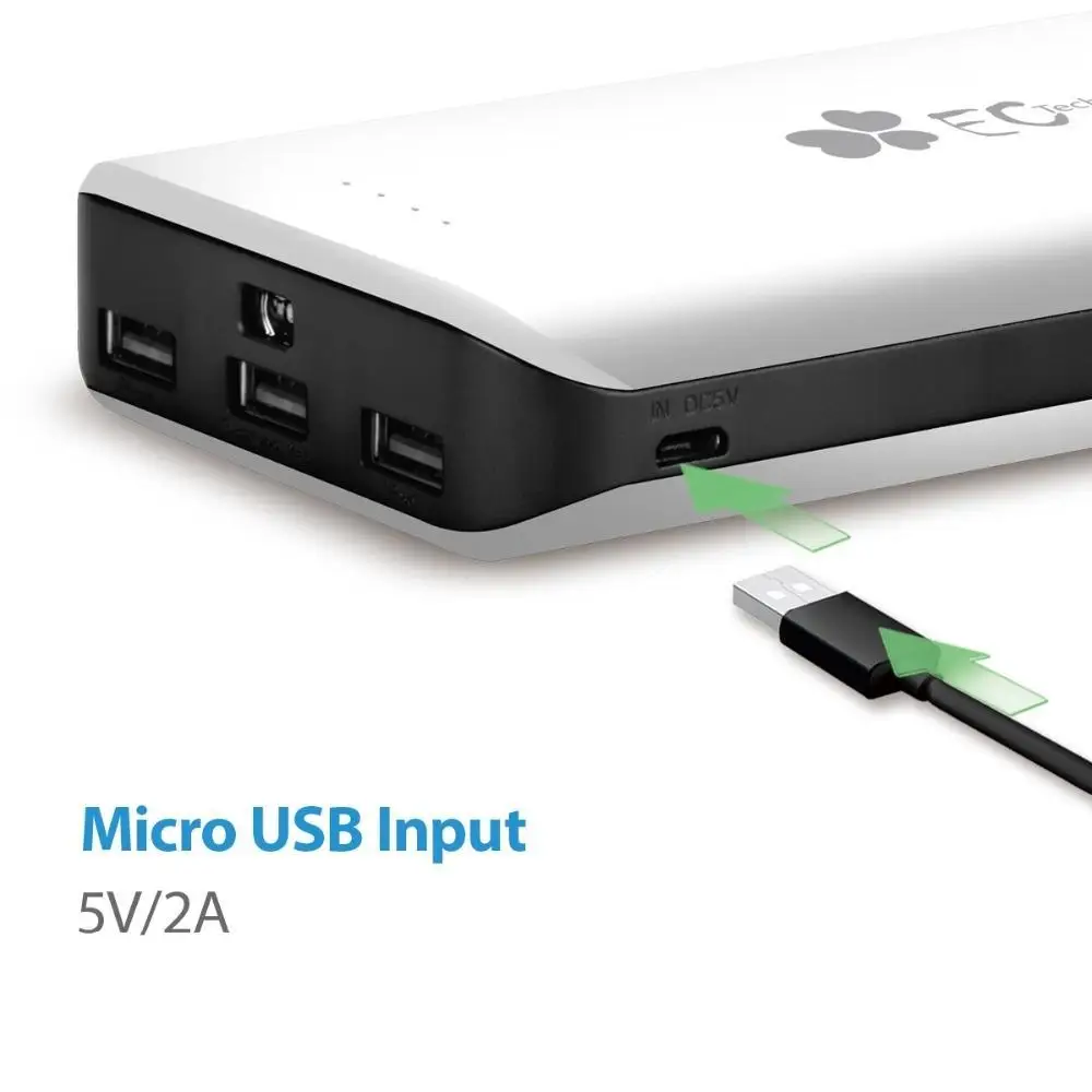 18650 power Bank EC technology bank 20000 мАч портативное зарядное устройство высокой емкости