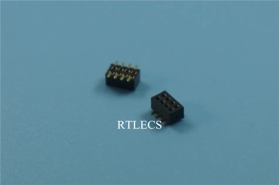 10 шт. 1 0 мм Шаг 2x4 положения 8 Pin PCB Женский Заголовок двухрядный прямой 180 разъем SMT
