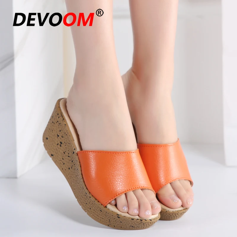 New Fashion White Platform Flip Flops Summer Breath Teenslippers Women Indoor Slippers Pu Black Slides Sloffen Wedge | Обувь