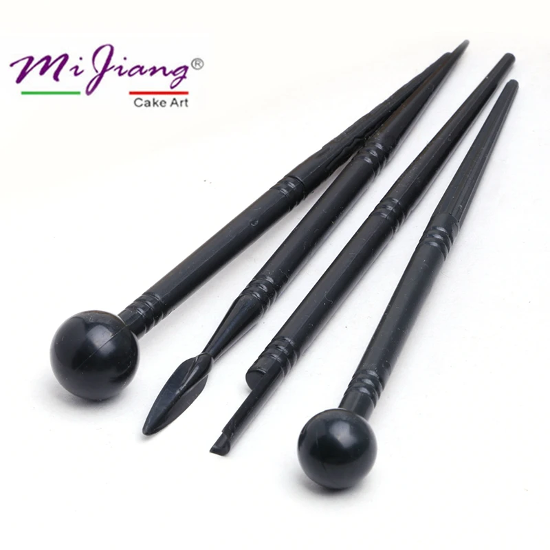 4 шт Пион цветок лепесток текстура оборки формовочный шар палочки Sugarcraft