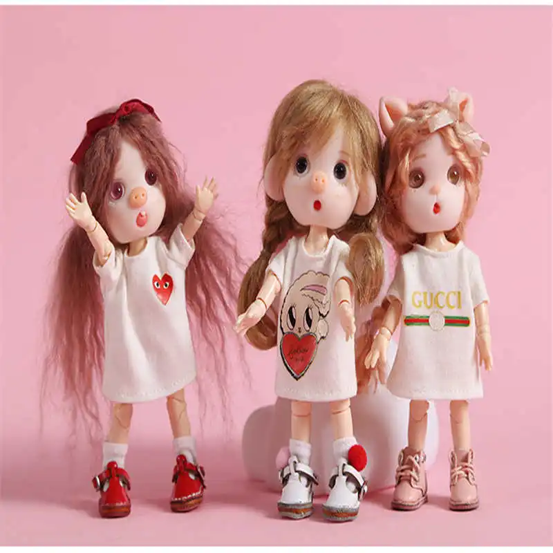 Cataleya Pig sister 1/12 BJD трендовая футболка с короткими рукавами для куклы Ob11 детская одежда нижнее белье