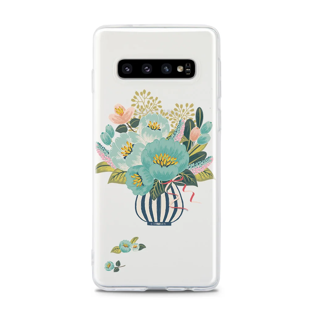 В европейском и американском стиле Стиль цветы для samsung GalaxyS7 S7Edge S8 S8plus S9 S9plus S10 S10plus