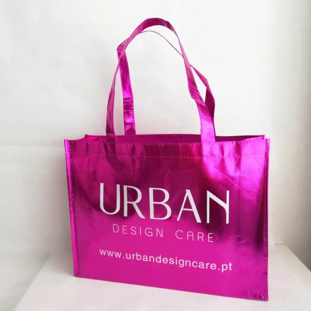 Оптовая продажа 500 шт./лот фуксия многоразовые роскошные ламинированные нетканые