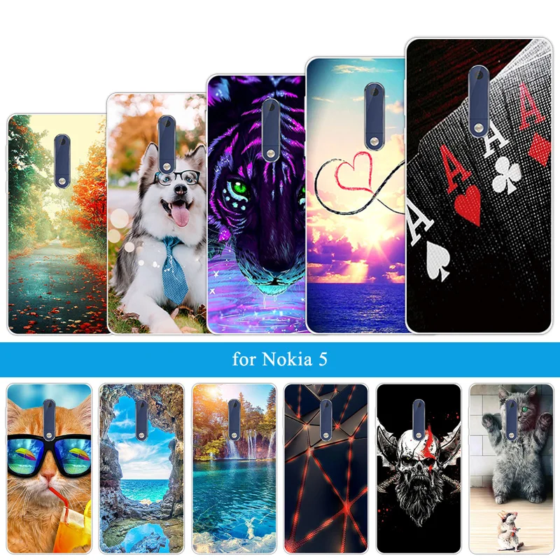 5 2-дюймовый прозрачный мягкий чехол из ТПУ для Nokia Five телефона Land Coque Nokia5 Capa |
