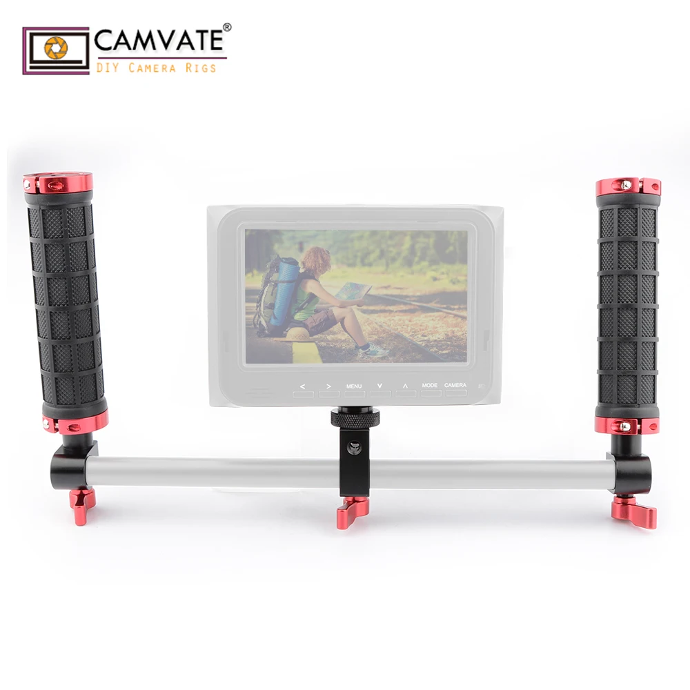 CAMVATE 2 шт. резиновая рукоятка со стандартным 15 мм одиночным зажимом для DSLR камеры