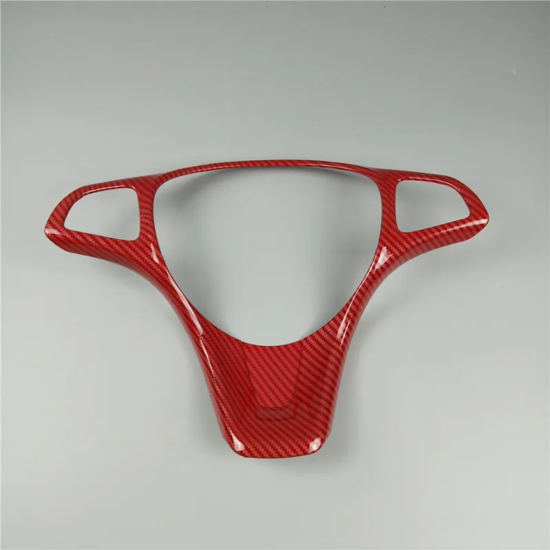 Carbon Fiber Red ABS Автомобильный руль Кнопка рамка украшение из углеродного волокна цвет для Mercedes Benz Vito W447 V класс V260 GLS GLE - Название цвета: Carbon Fiber Red