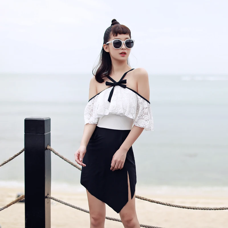 Купальный костюм для женщин пляжная юбка плавания Пляжное Платье Mujer бикини