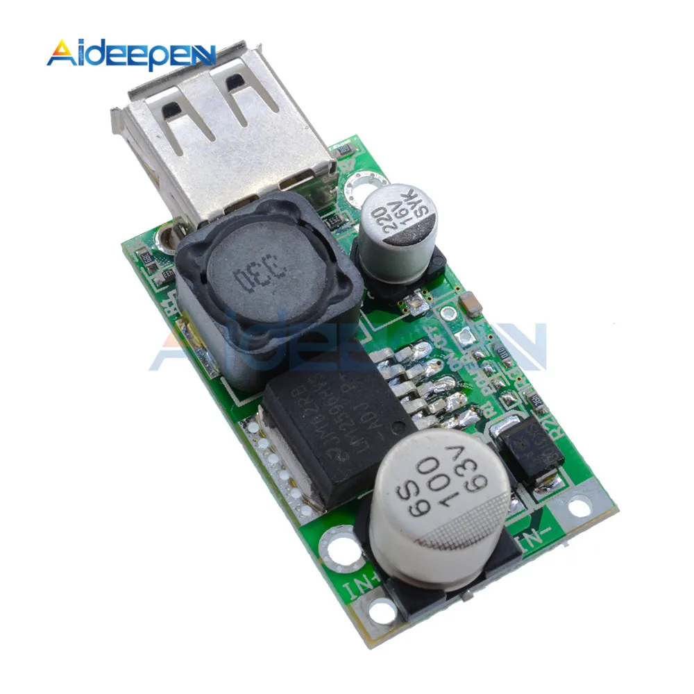 LM2596HV USB Φ от 12 В 24 48 до 5 3 А понижающий модуль преобразователя Стандартная