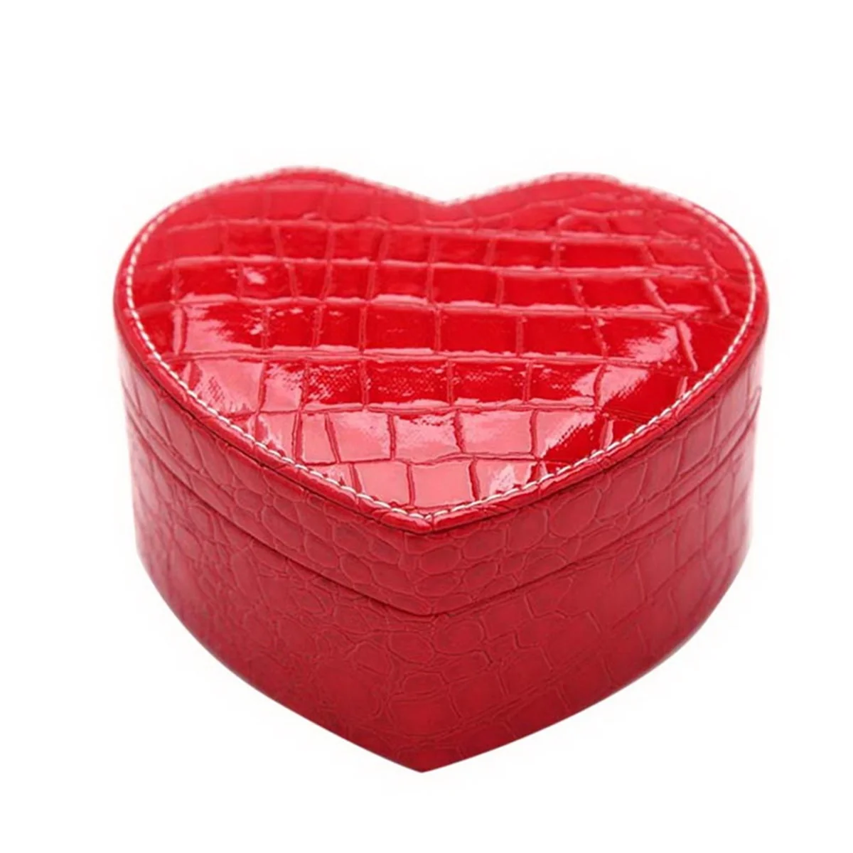 14x7cm red 1 шт. большой емкости деревянный ювелирный органайзер для хранения косметики для женщин, серьги, кольцо, браслет, квадратный косметический Органайзер, шкатулка - Цвет: 14x7cm red