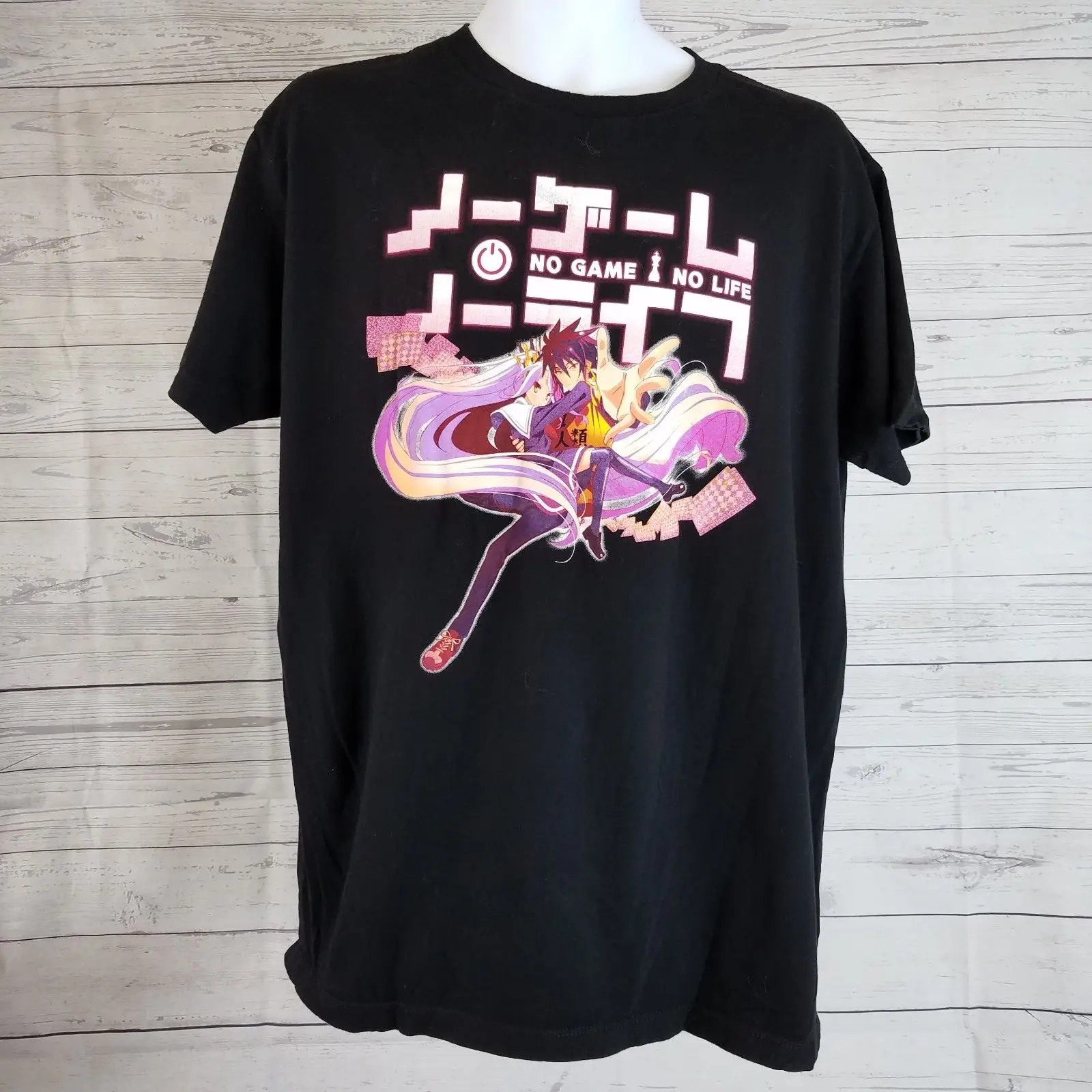 Мужская футболка без игры жизни Sz XL черная розовая короткий рукав хлопок