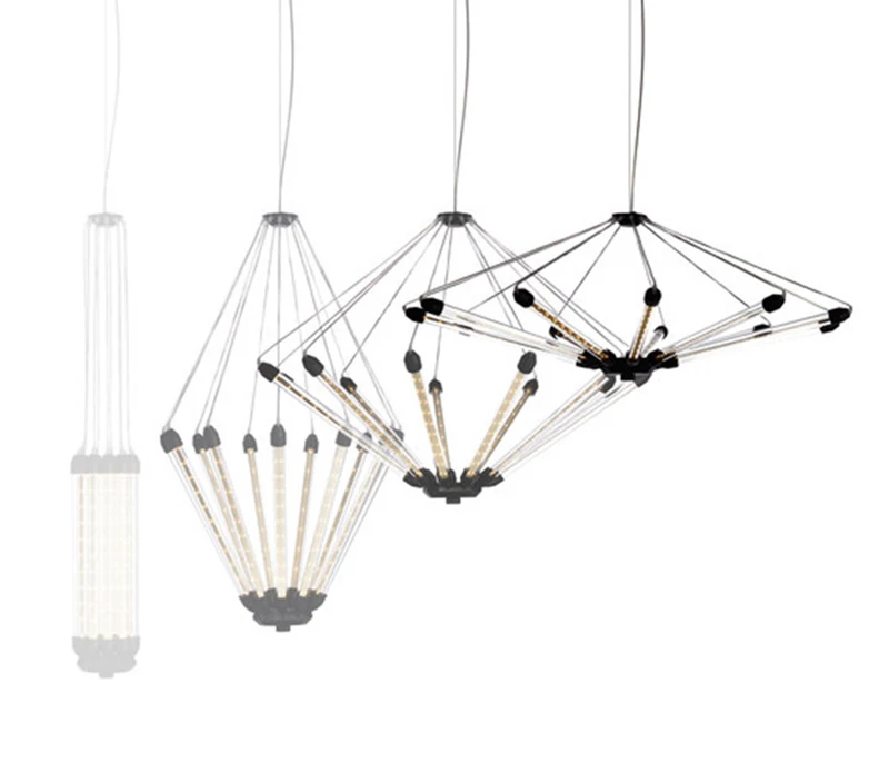 Современная лампа на подтяжках Lumiere светодиодная люменная фойе Rond Boule De Verre Noir или