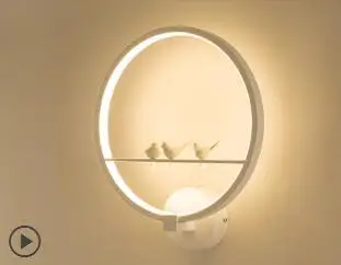 3 birds white Современные настенные светильники, художественный ангел, нордическая креативная лампа для гостиной, спальни, прикроватный кронштейн для освещения, мощный светодиодный Блеск для дома Dero - Цвет абажура: 3 birds white