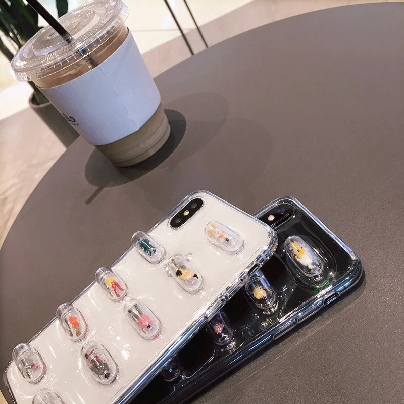 GlamPhone чехол Capsule Person сотовый Чехол для телефона для iphone X 8 8plus Прозрачная мягкая задняя крышка для iphone 7 6 6S 7plus 6plus 6S