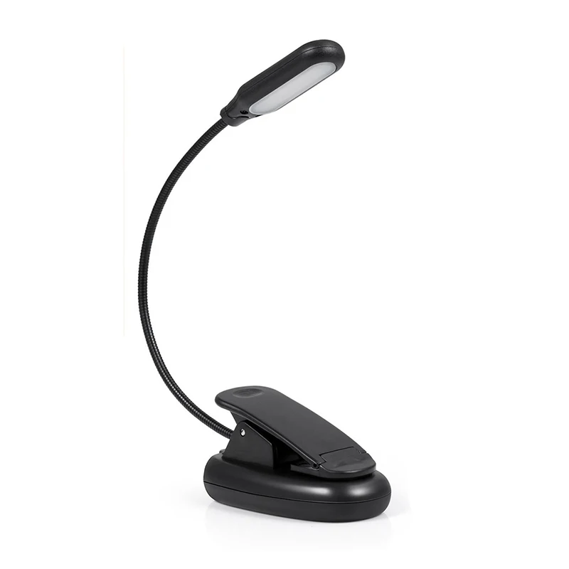 Black Night LED Flexible Rechargeable Clip Lamp Book Light Eye Protection Reading Ligh Student Bed USB New | Лампы и освещение