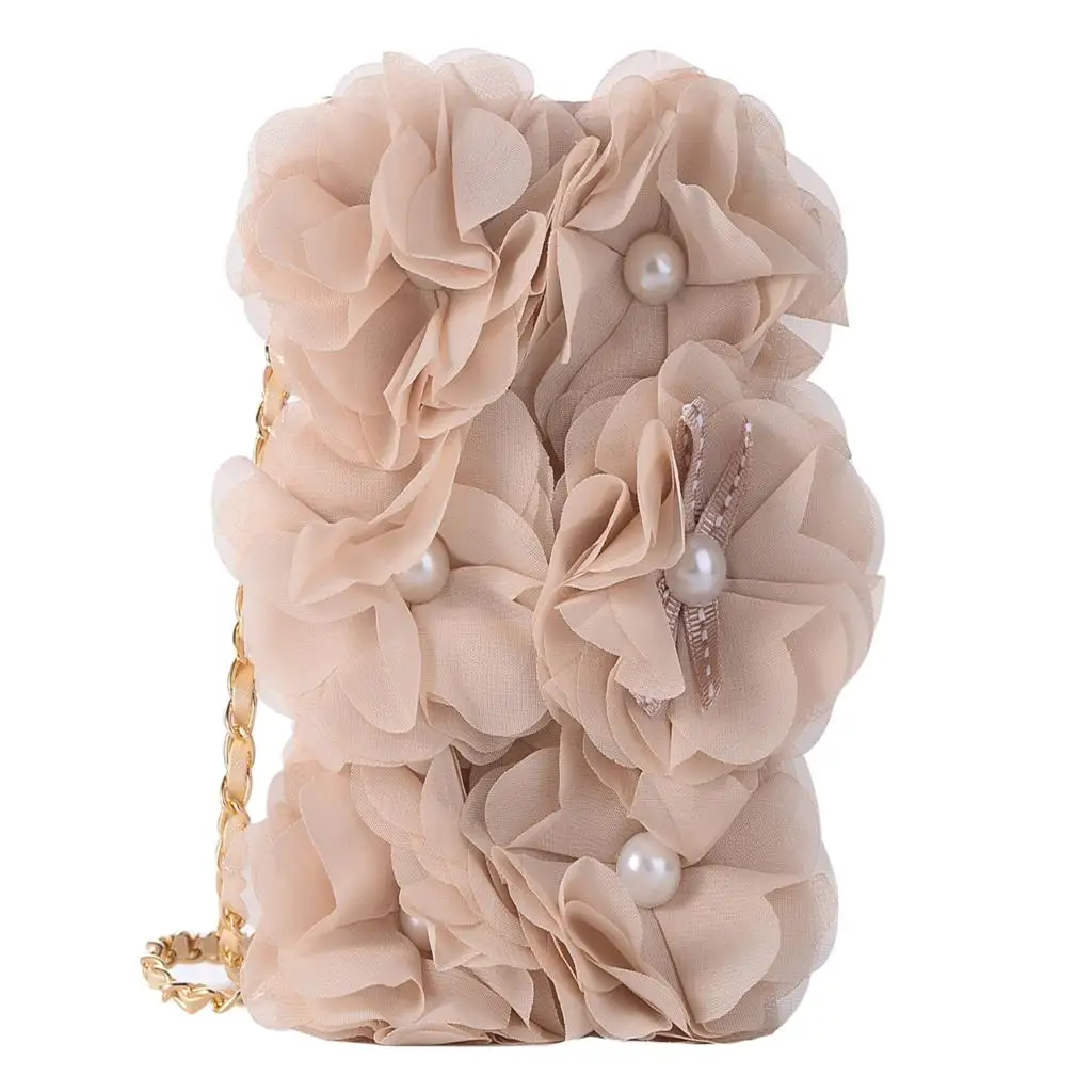 Розовая сумка для телефона iPhone X красивая жемчужная с розой кожаная флип кошелек