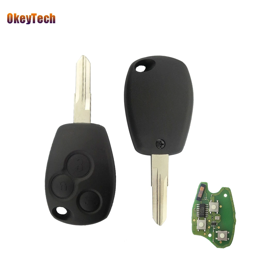 OkeyTech 3 кнопки дистанционный ключ брелок от машины 433 МГц PCF 7946 чип замена авто
