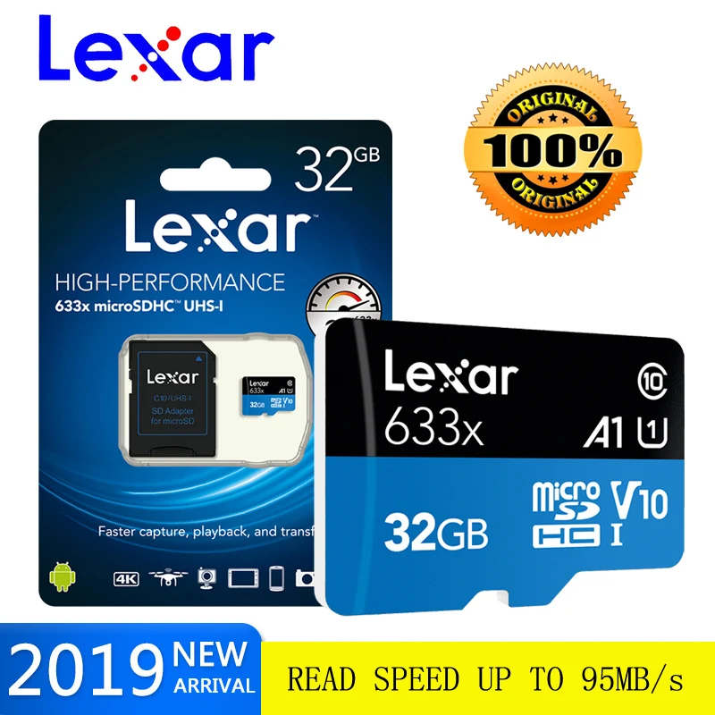 Карта памяти Lexar Micro SD 633X 512 ГБ 256 128 Гб 64 32 SDHC SDXC класс 10 C10 UHS-1 TF/sd карты Транс Flash 4K
