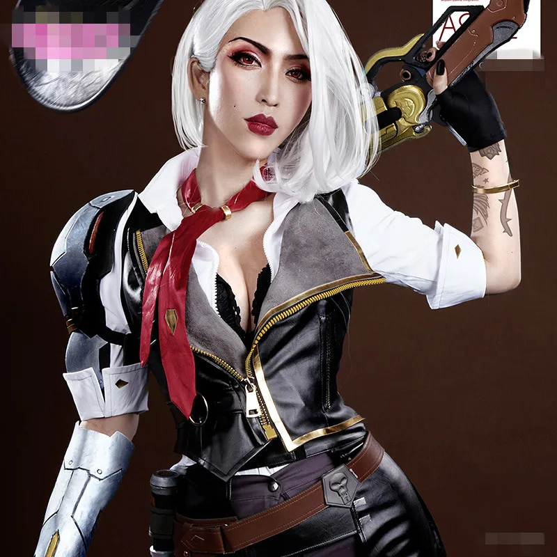 Аниме одежда Горячая игра OW Ashe Косплей костюмы боевые полный наборы A| |