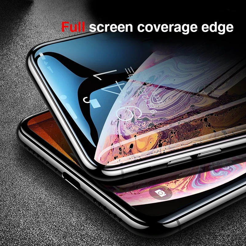 Защитное стекло 9D для iphone 7 Plus экрана XS Max XR X 6 6S Flim|Защитные стёкла и плёнки
