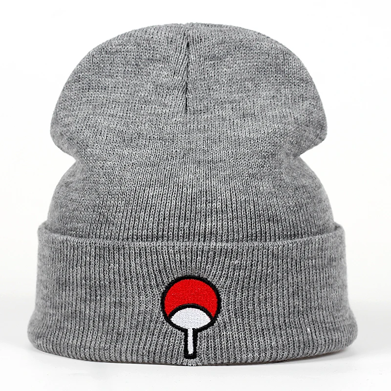 Любителей аниме шапочка из хлопка с вышивкой зимняя шапка вязанные шапочки Skullies