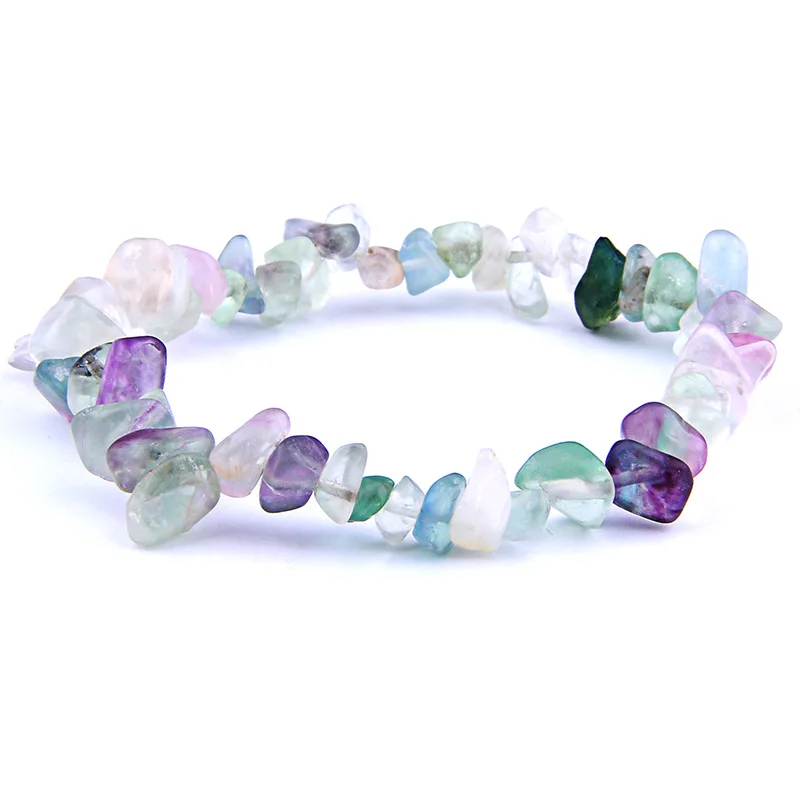 Стрейчевый браслет из аквамарина аметиста опала сердолика флюорита|Плетеные