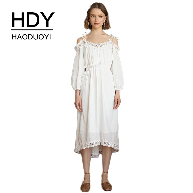 Платье на бретельках HDY Haoduoyi женское платье без бретелек спинки простое и милое