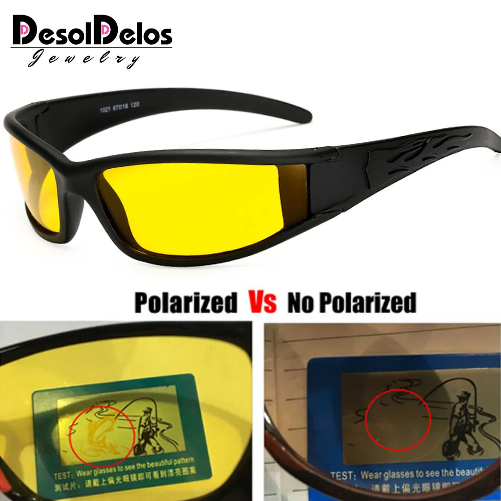 

Yellow Polarized Sunglasses Men Night Vision Anti-glare Glasses Brand Designer Women Spectacles Car Drivers Goggles For Men