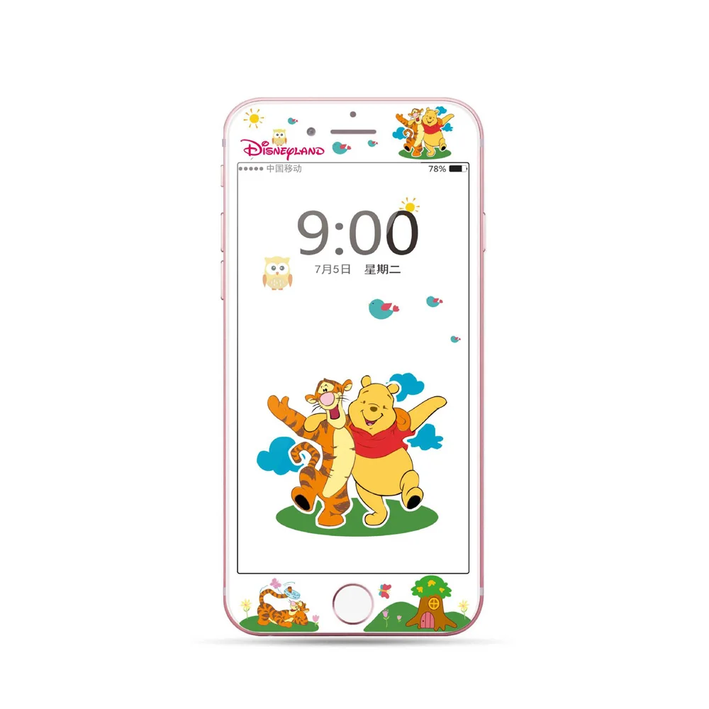 Протектор экрана из закаленного стекла принцессы для iPhone 6S 6 Plus 7 8 Plus 3D изогнутая кромка полное покрытие Антидетонационная мультяшная пленка DI24 - Цвет: 21