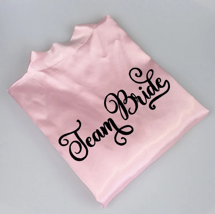 C&Fung new design bride to be team bride Robe Satin Kimono Peignoir bridal shower wedding gift bridesmaid sexy women short robes