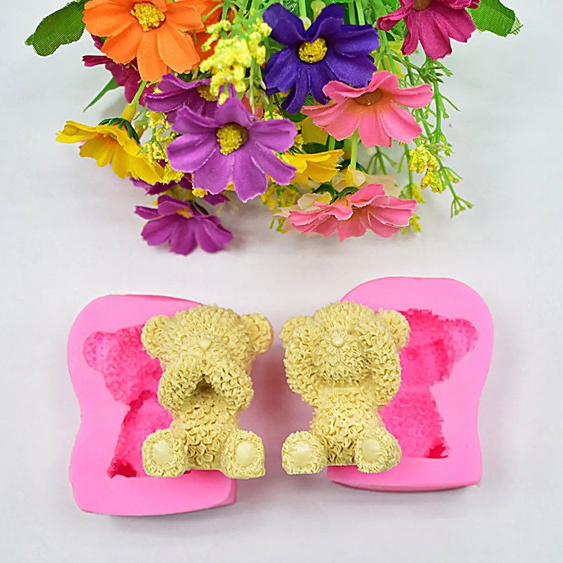 Sugarcraft новейшая силиконовая форма с милым медведем для украшения торта