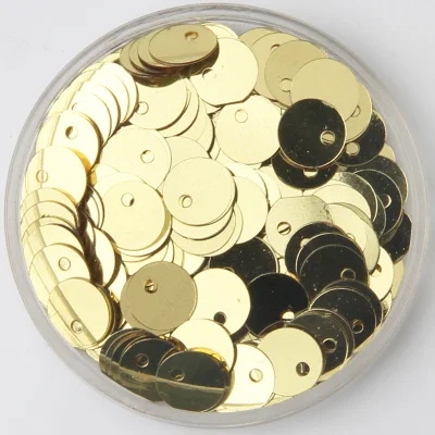 Light Gold 400 шт./упак. 8 мм плоские круглые ремесло с блестками и пайетками халат с блестками и пайетками Femme Швейные аксессуары DIY платье средства ухода за кожей Lentejuelas - Цвет: Light Gold