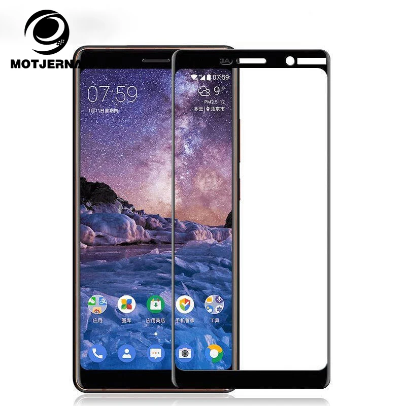 Закаленное стекло Motjerna для Nokia X6 7 Plus 2 5 8 1 Защитная пленка 6 3 2018|Защитные стёкла и