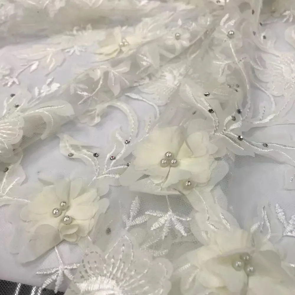BEAUTIFICAL 3d кружевной ткани Французский кружевное платье в африканском стиле