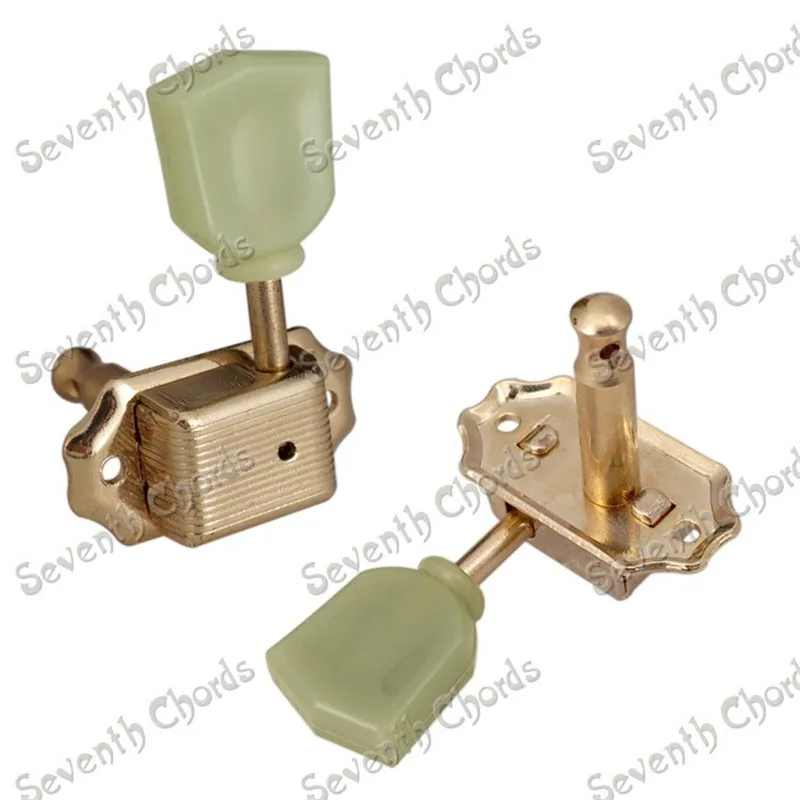 Укулеле 2R2L Gold Deluxe 4 струнные настройки для гитары тюнер с Peg-клавишами головка
