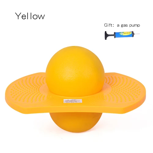 yellow Прыгающий мяч фитнес-мяч для йоги Рок Хоппер Pogo высокий прыжок космический баланс доска для прыжков мяч игрушки упражнения Спорт RZ1010 - Цвет: yellow