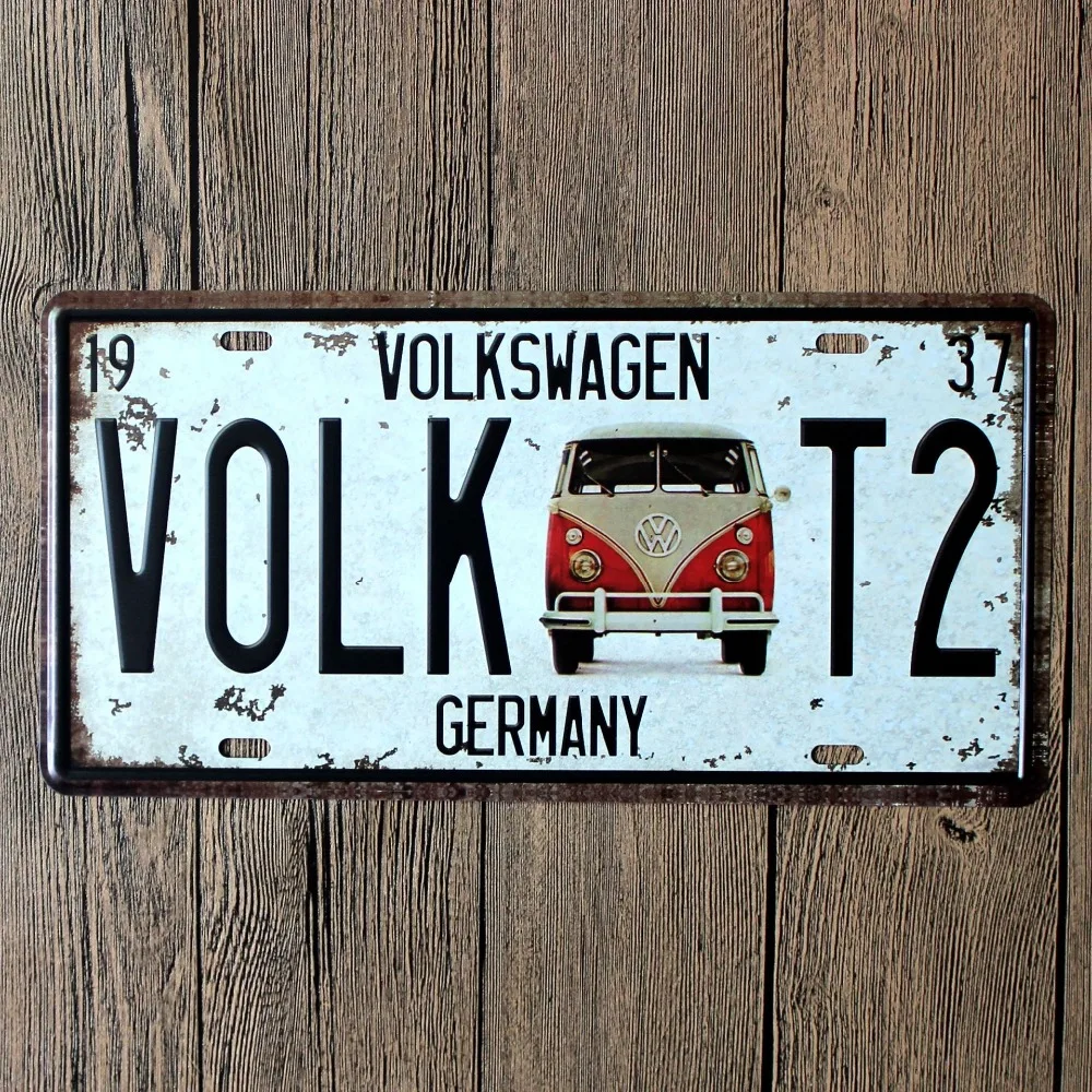 Новинка 2017 LOSICOE винтажная металлическая картина &quotVOLK T2&quot Автомобильный