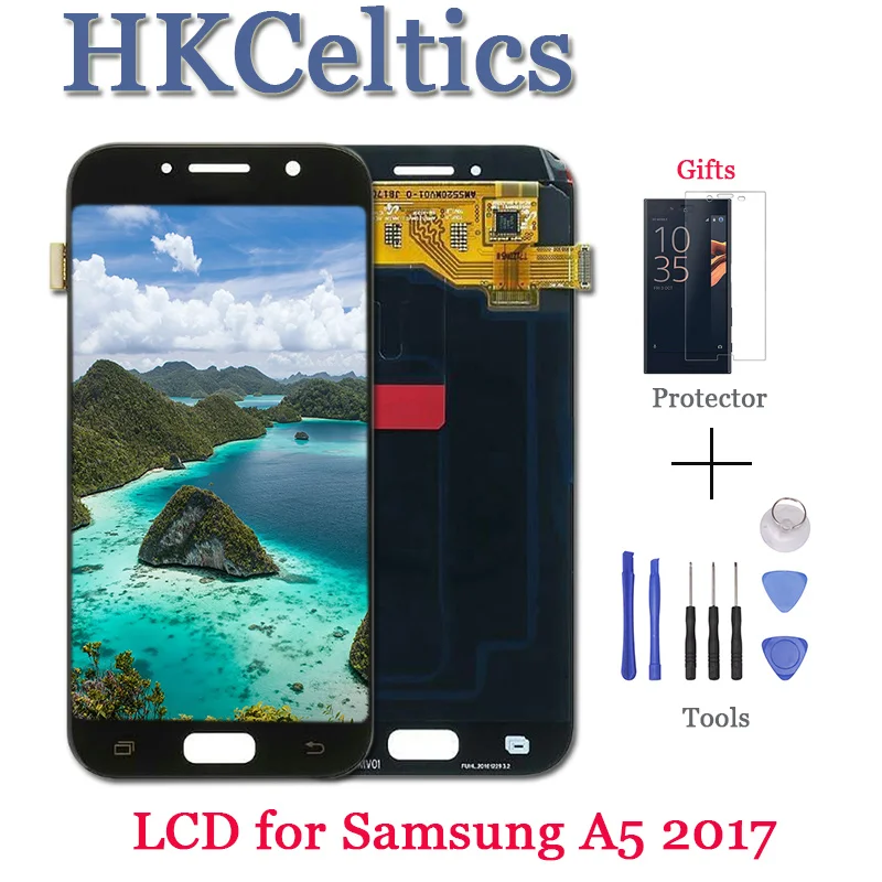 A520f ЖК дисплей для Samsung Galaxy A5 2017 A520 SM A520F дигитайзер сенсорный экран samsung a5