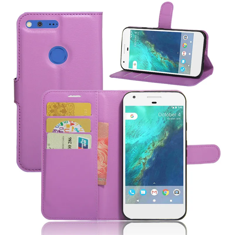 Чехол книжка для Google Pixel / 2 XL кожаный чехол бумажник Pixel2 телефона подставка