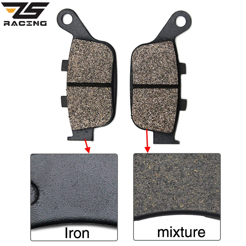ZS запчасти для гонок и мотоциклов задние тормозные колодки диски HONDA FES125 150/CBR 250/NSR