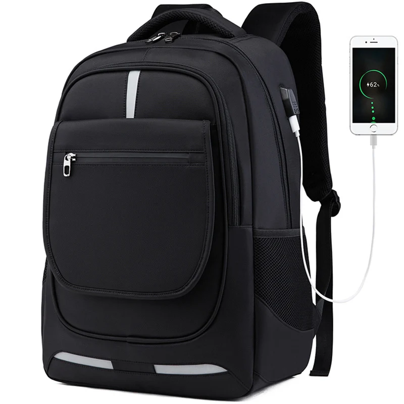Black Backpack Оснастки туры путешествия рюкзак для мужчин повседневное большое пространство бизнес ноутбук рюкзак с зарядкой черный Путешествия Рюкзак - Цвет: Black Backpack