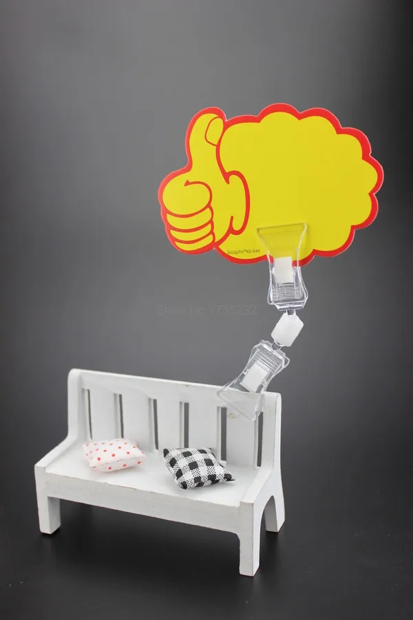 Прозрачный пластиковый знак бумажный держатель для карты попкорн поворотный