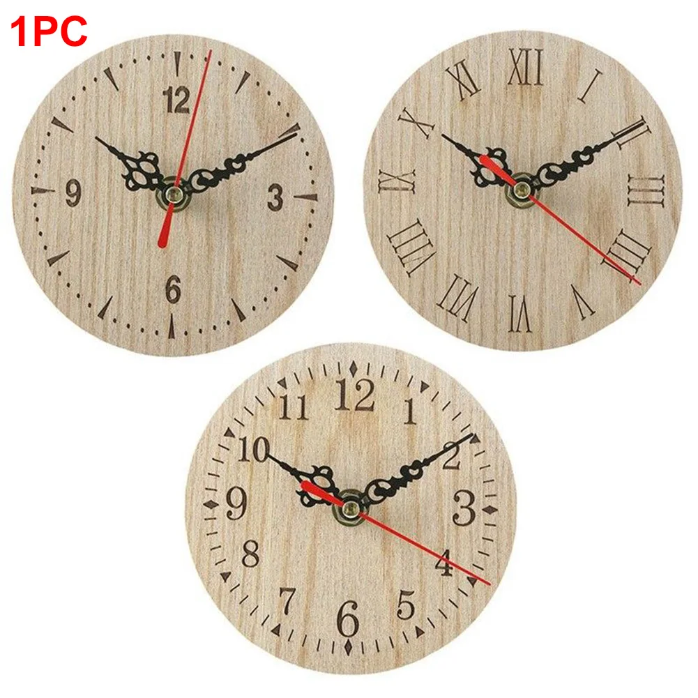 Спальня дома цифры Кварцевые офисные украшения тихий Ретро деревянный круглый