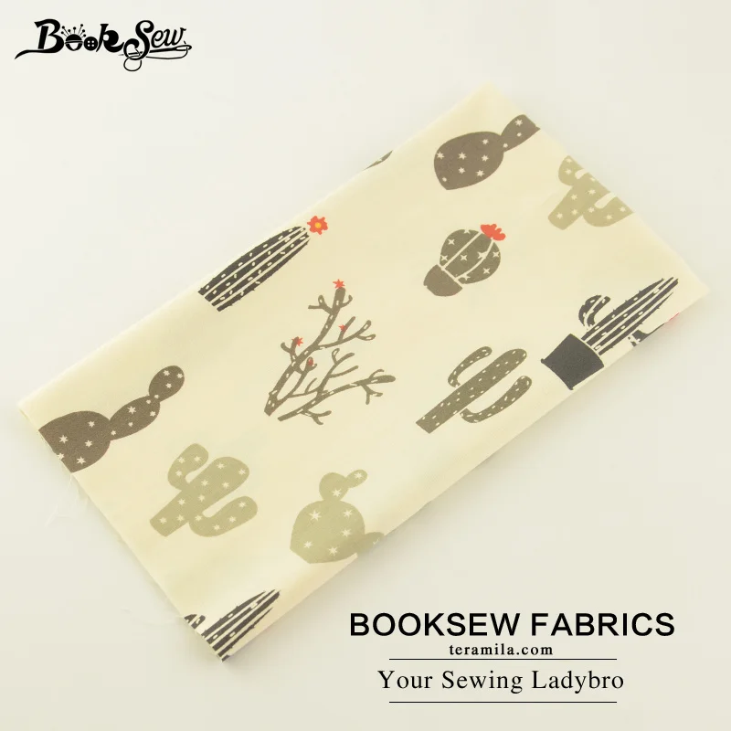 Booksew 100% Cotton Twill Fabric Cactus Design Sewing Material Quilting Bed Sheet Patchwork Craft Scrapbooking Home Textile | Дом и сад